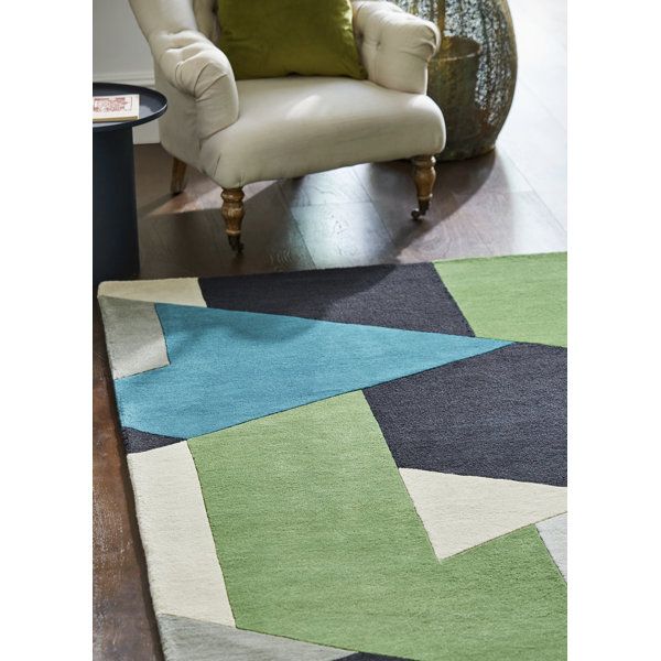 Harlequin Handmade Hand Tufted Blue/Gray/Green Rug Wayfair